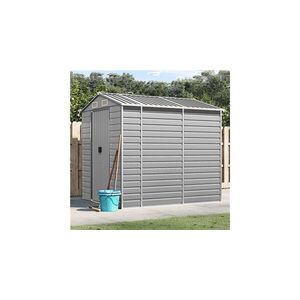 Imagine Sopron de gradina gri deschis 191x215x198 cm, otel galvanizat