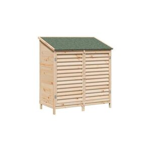 Imagine Magazie de gradina din lemn 106 x 56 x 113, 5 cm, lemn de brad solid