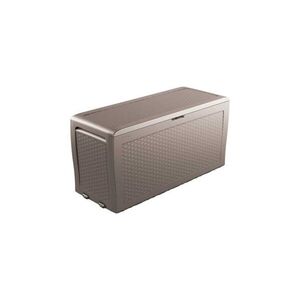Imagine Lada depozitare gradina Keter Samoa, 270 l, cappuccino, cu roti
