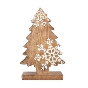 Imagine Decorațiune din lemn de mango 4Home Snowflake Tree, 33 cm