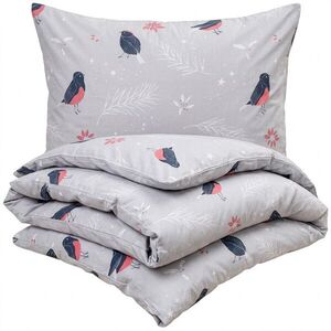 Imagine 4Home Lenjerie de pat din bumbac Winter Robin, 140x 200 cm, 70 x 90 cm, 140 x 200 cm, 70 x 90 cm