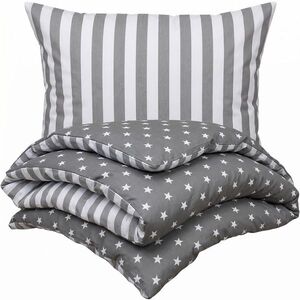 Imagine 4Home Lenjerie pat bumbac Stars gri, 1 pers., 140 x 220 cm, 70 x 90 cm