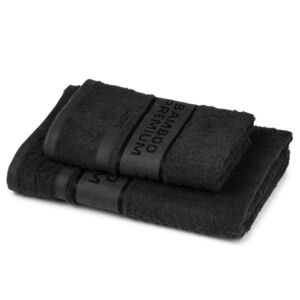 Imagine Set prosoape 4Home Bamboo Premium, negru, 70 x 140 cm, 50 x 100 cm, negru