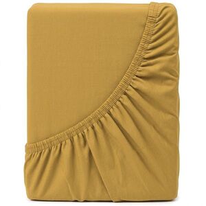 Imagine Cearșaf de pat 4Home jersey IDEAL mustar, 200–220 x 200 cm, galben închis, 200–220 x 200 cm