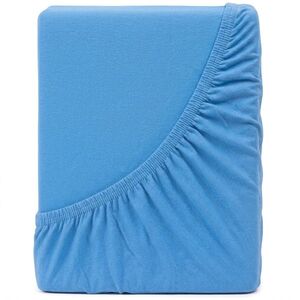 Imagine Cearșaf de pat 4Home MAKO jersey albastru, 90–100 x 200 cm, albastru, 90–100 x 200 cm