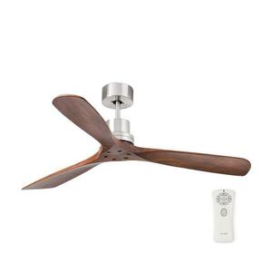 Imagine lator de tavan FARO 33370DC LANTAU maro/crom mat d. 132 cm + telecomandă