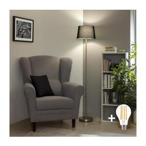 Imagine BRILAGI - Lampă LED de podea CERIA, 1x E27/40W/230V, Ø 30 cm, negru/crom mat