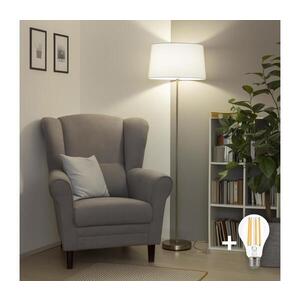 Imagine BRILAGI - Lampă de podea LED CERIA 1xE27/40W/230V, Ø 45 cm, alb/crom mat