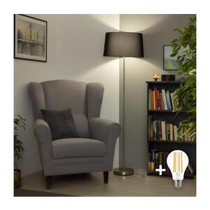 Imagine BRILAGI - Lampă de podea LED CERIA 1xE27/40W/230V Ø 45 cm negru/crom mat