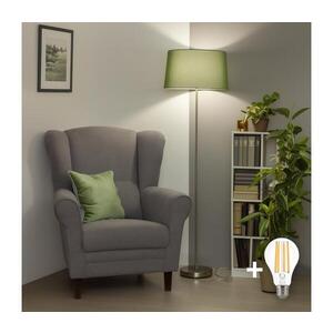 Imagine BRILAGI - Lampă de podea LED CERIA 1xE27/40W/230V Ø 45 cm verde/crom mat