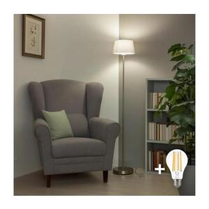 Imagine BRILAGI - Lampă LED de podea CERIA, 1xE27/40W/230V, Ø 30 cm, alb/crom mat