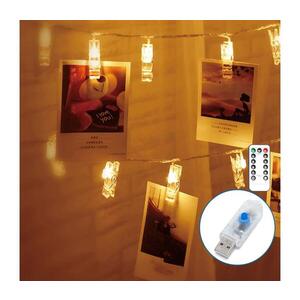 Imagine - Ghirlandă LED decorativă 20xLED/5W/USB 6 m alb cald
