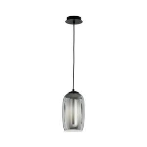 Imagine Ondaluce - Pendul pe cablu BONNIE 1xE27/15W/230V Ø 15, 5 cm negru/negru fumuriu