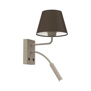 Imagine Aplica de perete ARDEN 1xE27/15W/230V + 1xG9/8W bej/maro