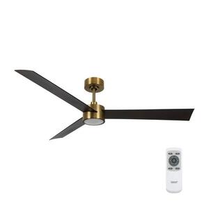Imagine lator LED dimabil Lucci air 21610549 CLIMATE 12W/230V wenge/auriu + telecomandă