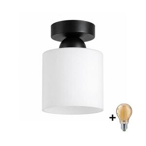 Imagine BRILAGI - Plafonieră LED RETRO GLASS 1xE27/60W/230V Ø 10 cm negru/alb