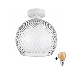 Imagine BRILAGI - Plafonieră LED R GLASS 1xE27/60W/230V Ø 25 cm alb/gri fumuriu