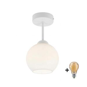 Imagine BRILAGI - LED lustru aplicat RETRO GLASS 1xE27/60W/230V Ø 15 cm alb