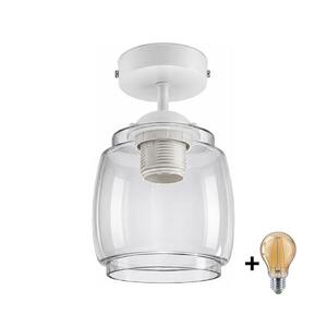 Imagine BRILAGI - LED Lustra aplicată R GLASS 1xE27/60W/230V Ø 26 cm alb/gri fumuriu