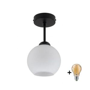 Imagine BRILAGI - Lustră LED aplicată RETRO GLASS 1xE27/60W/230V Ø 15 cm negru/alb