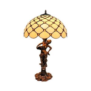 Imagine BRILAGI - Tiffany lampă de masă cu vitralii IVORY SMOOTH 1xE27/60W/230V