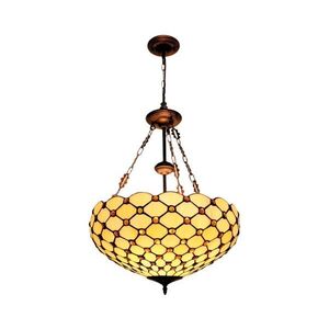 Imagine BRILAGI - Tiffany lustru cu vitralii pe lanț IVORY SMOOTH 3xE27/60W/230V pr.50 cm