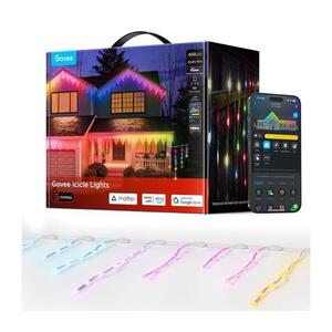 Imagine Govee - LED RGBIC Ghirlandă cu țurțuri pentru exterior 10m Wi-Fi Matter IP65