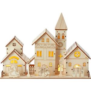 Imagine Markslöjd 706447 - Decorațiune LED de Crăciun VILLAGE LED/0, 24W/2xAA placaj