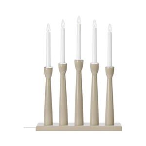 Imagine Markslöjd 706469 - Suport de lumânări de Crăciun MASESKÄR 5xE10/3W/230V pin/bej