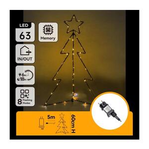 Imagine - Decorațiune LED de Crăciun pentru exterior LED/3, 6W/230V 60 cm IP44 alb cald