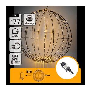 Imagine - Decorațiune LED de Crăciun pentru exterior 177xLED/3, 6W/230V 60 cm IP44 alb cald