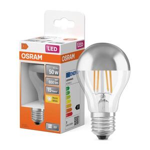 Imagine Bec LED cu vârf oglindă FILAMENT E27/6, 5W/230V 2700K argintiu- Osram
