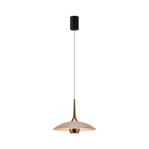 Imagine MAXLIGHT P0674 - lustră LED suspendată pe cablu MANUKA LED/12W/230V Ø 28 cm auriu/bej