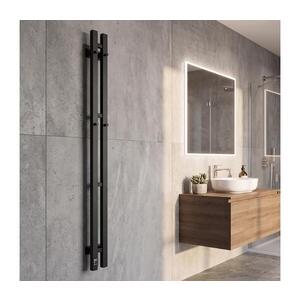 Imagine Vertaduro - Uscător electric de prosoape cu termostat VEO 70W/230V 120x9 cm IP44 negru, montaj pe partea dreaptă