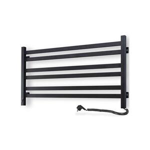 Imagine Vertaduro - Radiator de baie tip scară cu termostat AVA 181W/230V 50x90 cm IP44 negru, pe partea dreaptă