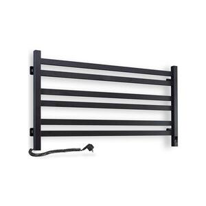 Imagine Vertaduro - Radiator de baie tip scăriță cu termostat AVA 181W/230V 50x90 cm IP44 negru, cu racordare pe partea stângă