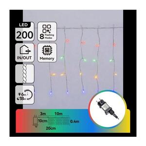 Imagine - LED instalație de Crăciun pentru exterior 200xLED/8 funcții 13x0, 4m IP44 multicolor