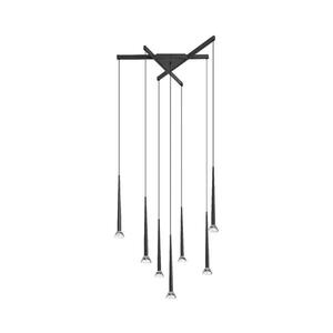 Imagine Zuma Line P0603-07C-P7B1 - Lustră LED suspendată pe cablu BOSTON 7xLED/6W/230V neagră