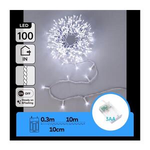 Imagine - Ghirlandă LED de Crăciun 100xLED/3xAA 10, 3m alb rece
