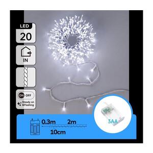 Imagine - Ghirlandă de Crăciun cu LED 20xLED/3xAA 2, 3m albă rece