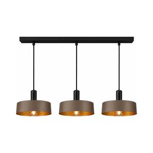 Imagine Lustră pe cablu HAKI 3xE27/60W/230V maro/negru