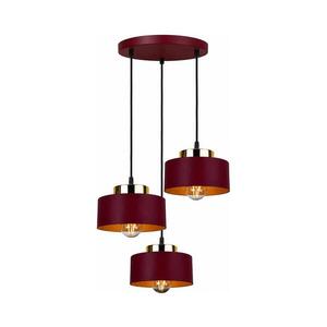 Imagine Candelabru suspendat pe cablu IGNIA 3xE27/60W/230V vișiniu/auriu