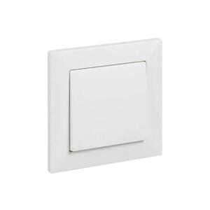 Imagine Legrand - Întrerupător unipolar nr. 1/0 cu ramă SUNO albă