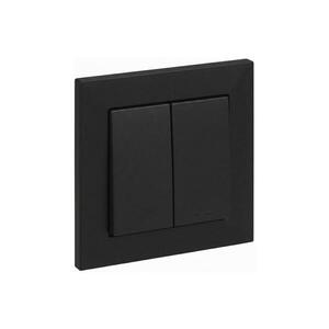 Imagine Legrand - Întrerupător dublu č. 5 cu ramă SUNO negru