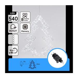 Imagine - Decorațiune LED de Crăciun pentru exterior 540xLED/6W/230V IP44 alb rece 45cm