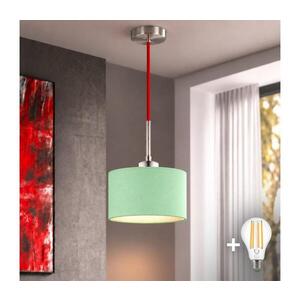 Imagine Eglo - Lustru LED suspendat pe cablu TUNJA 1xE27/60W/230V Ø 20 cm verde/roșu