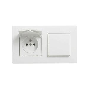 Imagine Legrand - Priză de uz casnic și întrerupător unipolar nr. 1 cu ramă NILOE STEP 250V albă