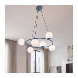 Imagine Candelabru pe cablu AZURA 6xE14/10W/230V albastru/alb