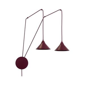 Imagine Lustră pe cablu ABRAMO 2xE27/15W/230V roșie