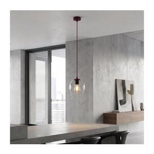 Imagine Lustră pe cablu COSMO 1xE14/10W/230V Ø 14 cm roșie/transparentă
